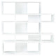 Modern Large Modular Display 2 Tone Shelves, White Frame/White Backs
