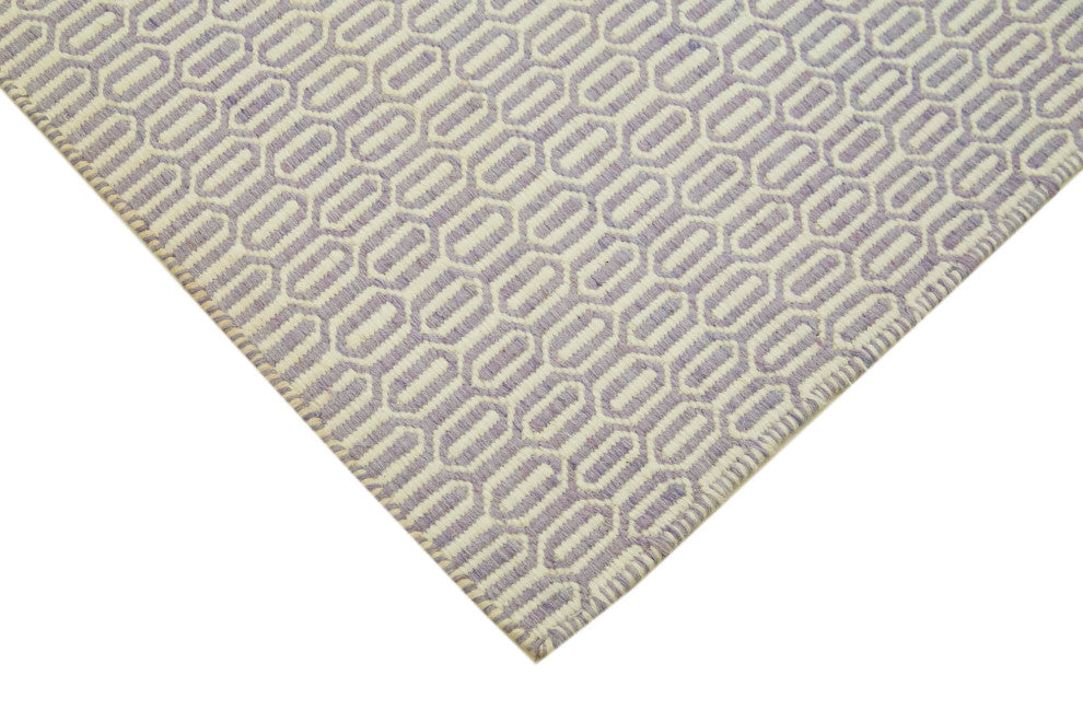 Rug N Carpet - Handmade Modern Design 8' 1'' x 10' 0'' Wool Unique Kilim Rug