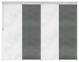 Flourishing White-Stormy 4-Panel Track Extendable Vertical Blinds 48-88"x94"