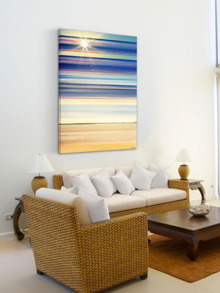 "Sun Lit Streaks" Print on Canvas, 30"x45"