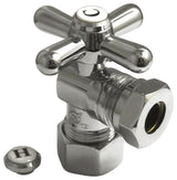 Kingston 5/8" OD Comp X 1/2" X 7/16" OD Angle Stop w/Handle, Polished Chrome