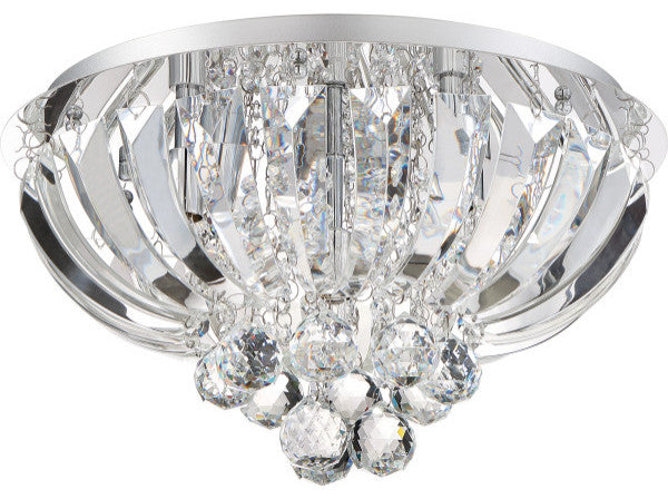 Quoizel PCGN1616C Five Light Flush Mount, Polished Chrome Finish