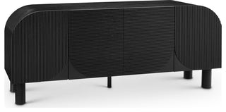 Casablanca Finished Wood Veneer Sideboard/Buffet, Black