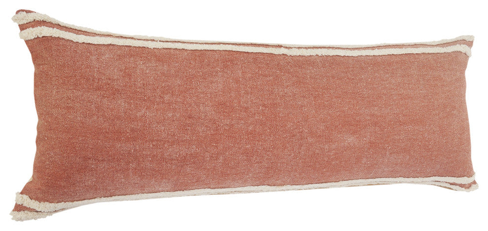 Soft Striped Cinnamon Throw Pillow, 14" X 36"