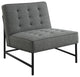 Astor Tufted Fabric Chair, Dark Gray