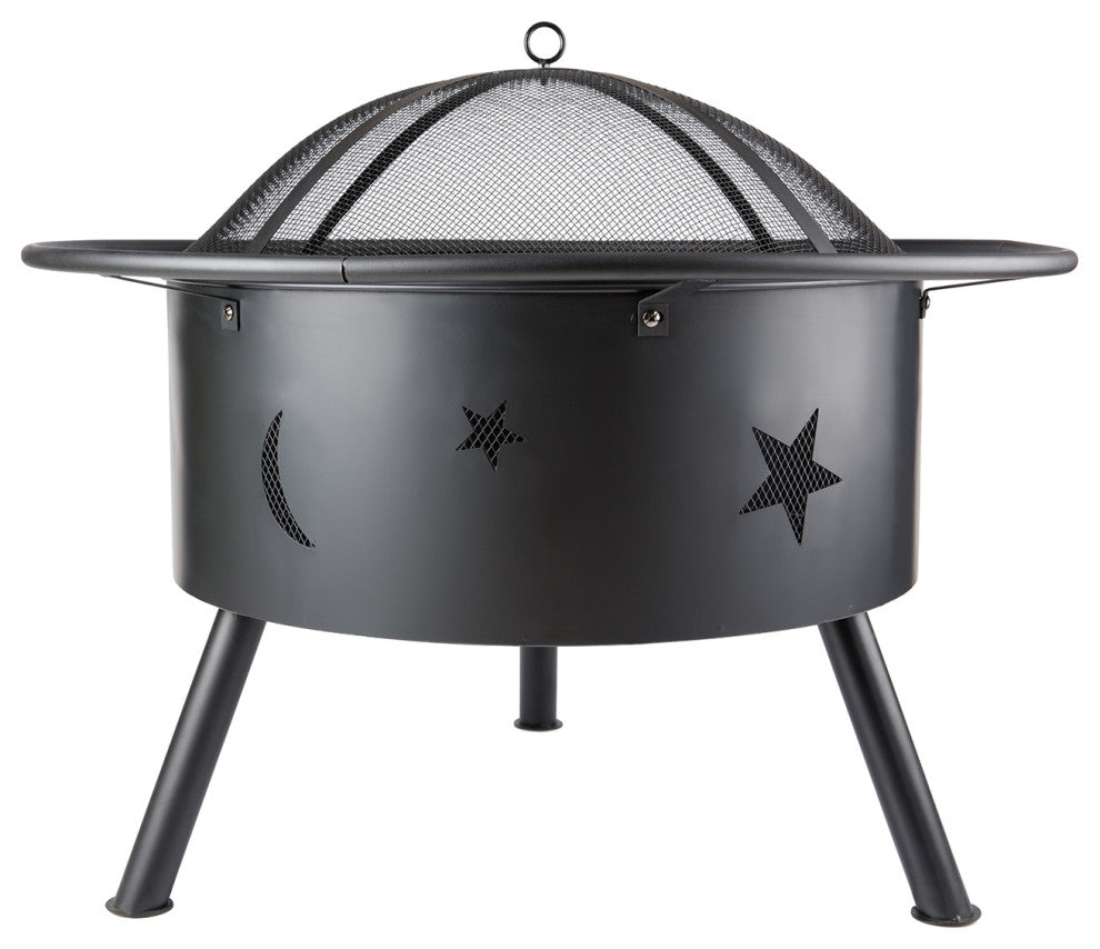 26.4'' H x 32'' W Iron Wood Burning Outdoor Fire Pit