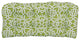 42"X19" U-Shaped Patterned Tufted Settee/Bench Cushion, Graystone Willow