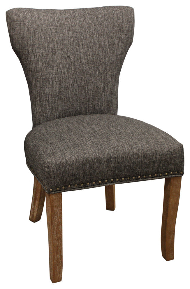 Lavaca 5-Piece Dining Set, 72" Oval Dining Table and 2 Sets of Grey Chairs