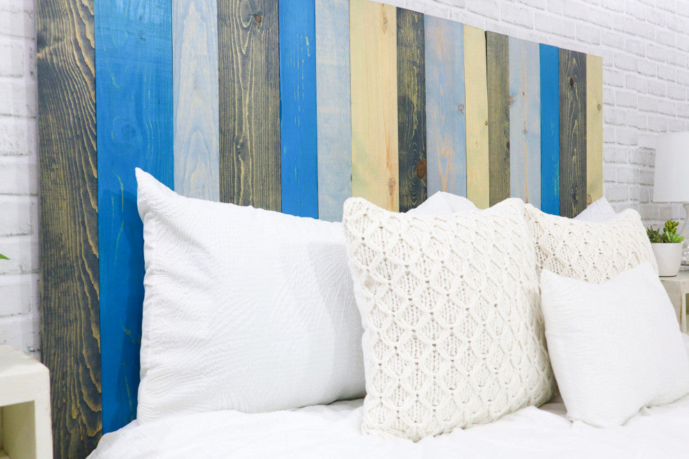 Handcrafted Headboard, Leaner Style, Winter Mix, Full