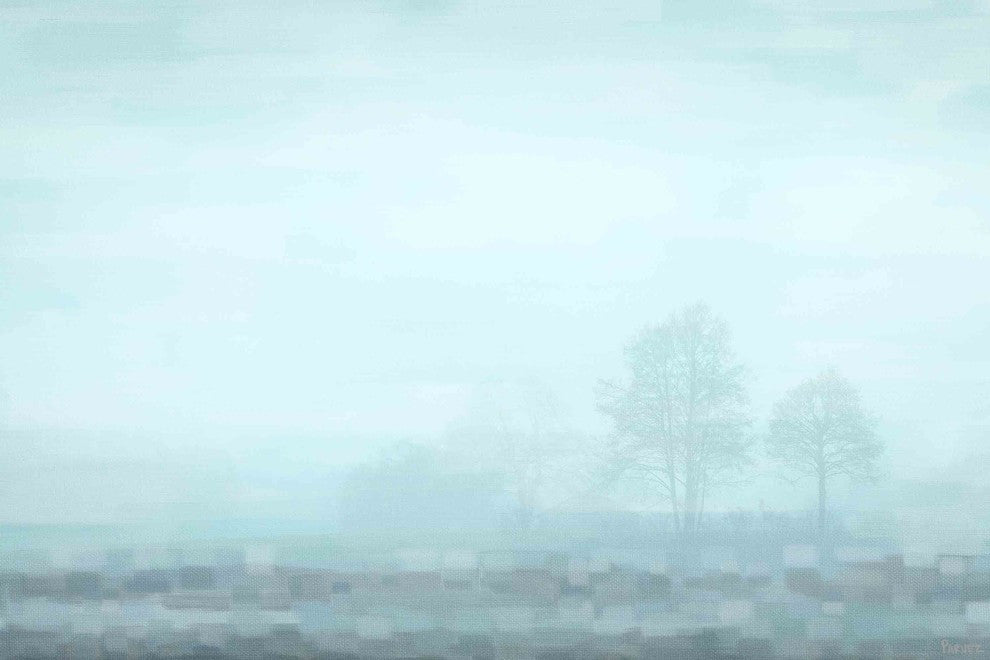 "Hues of Blue" Fine Art Canvas Print, 36"x24"