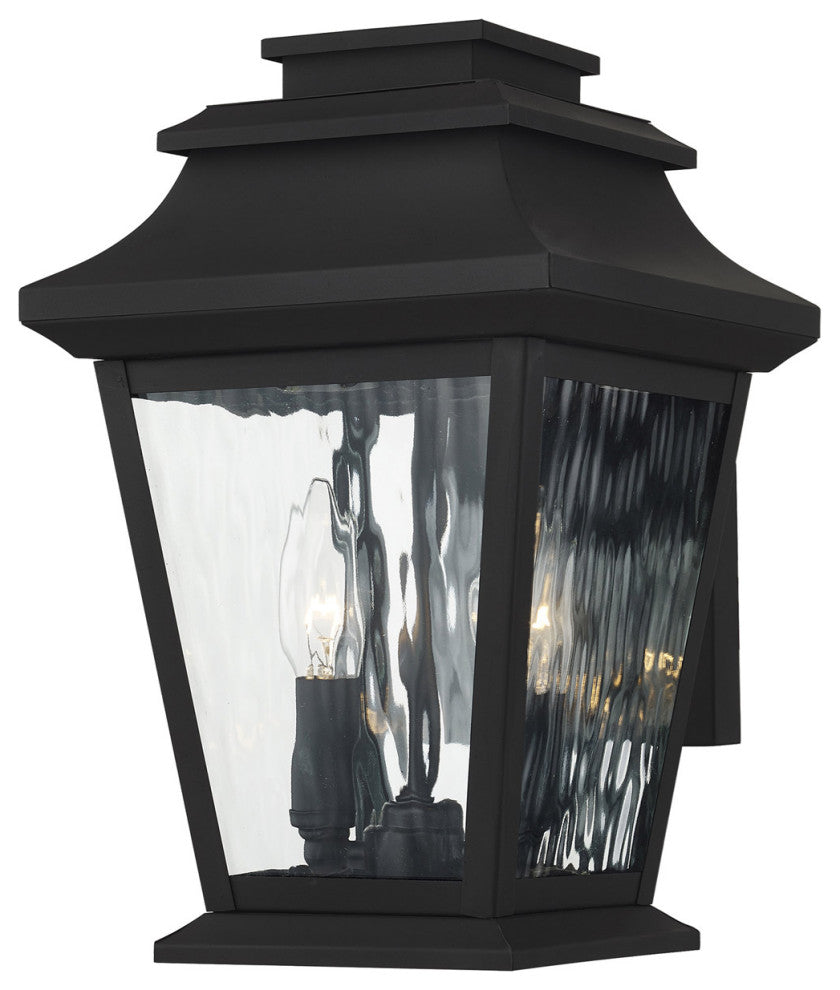 Livex 20232-04 2-Light Outdoor Wall Lantern, Black