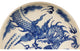Consigned Vintage Chinese Blue and White Porcelain Dragon Plate