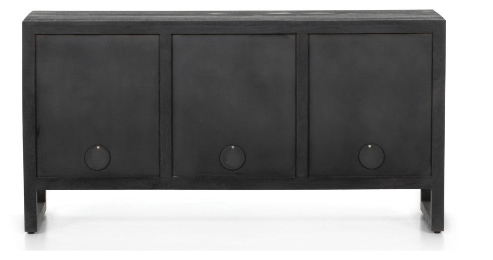 Lorne Media Console-Dark Reeded Totem