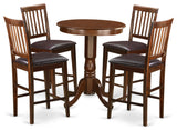 5 Pc Counter Height Dining Set - Counter Height Table And 4 Kitchen Bar Stool