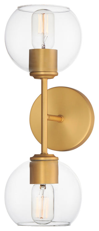 Maxim 21632 Knox 2 Light 6" Tall Wall Sconce - Natural Aged Brass