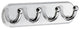 Quadruple Hook Self Adhesive Chrome Finish