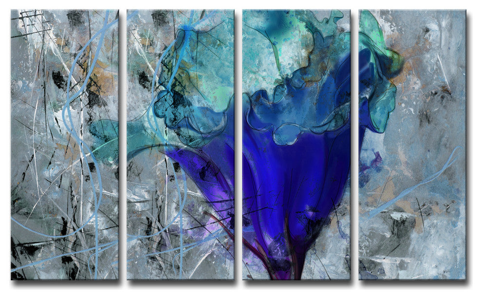 Ready2Hangart 'Painted Petals Lx' 4-Piece Canvas Wall Art Set