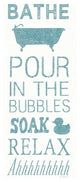 "Hand Towel Bath" Digital Paper Print by Sue Schlabach, 32"x77"