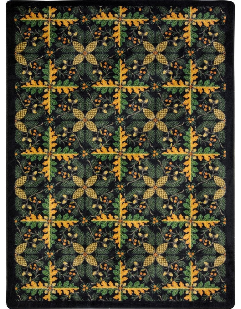 Kaleidoscope Rug, Tahoe, 5'4"x7'8", Black