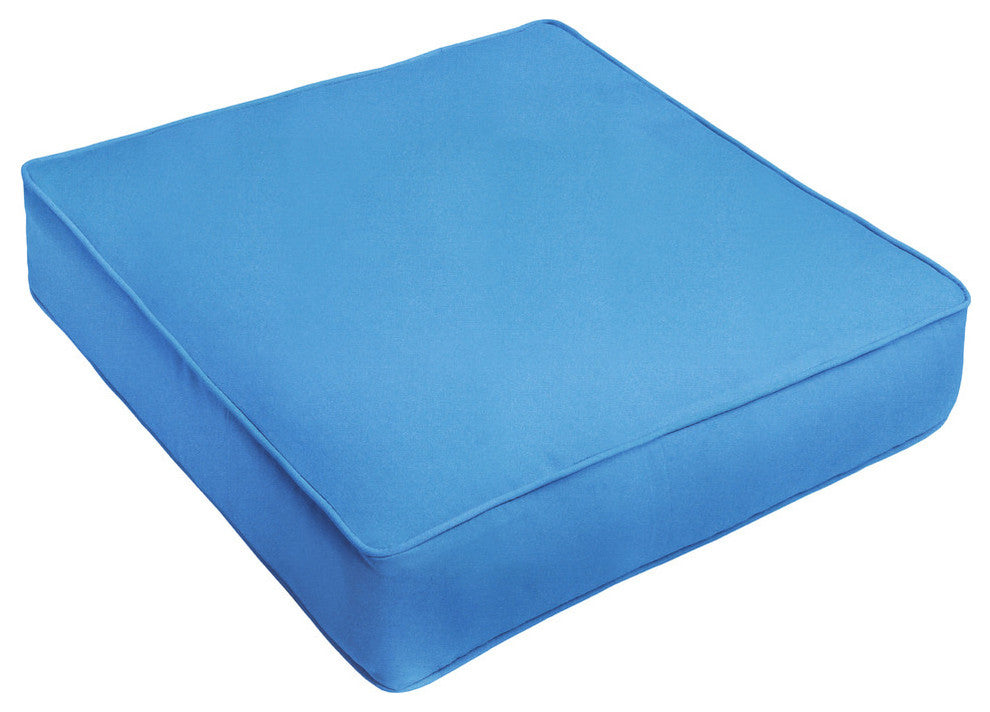 Sunbrella Capri Blue Outdoor Deep Seating Cushion, 30x27