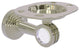 Pacific Beach Dotted Tumbler and Toothbrush Holder, Polished Nickel