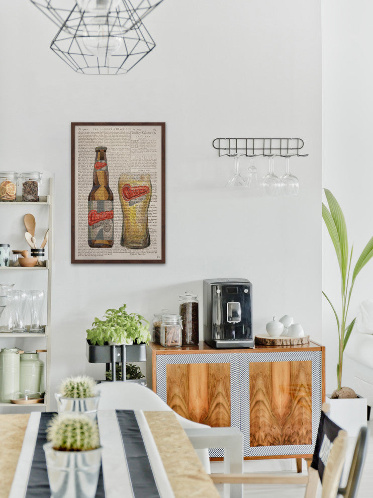 "Carlsberg Time" Framed Painting Print, 24"x36"