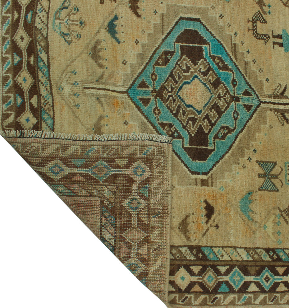 Fine Vintage Distressed Rozama Beige Rug