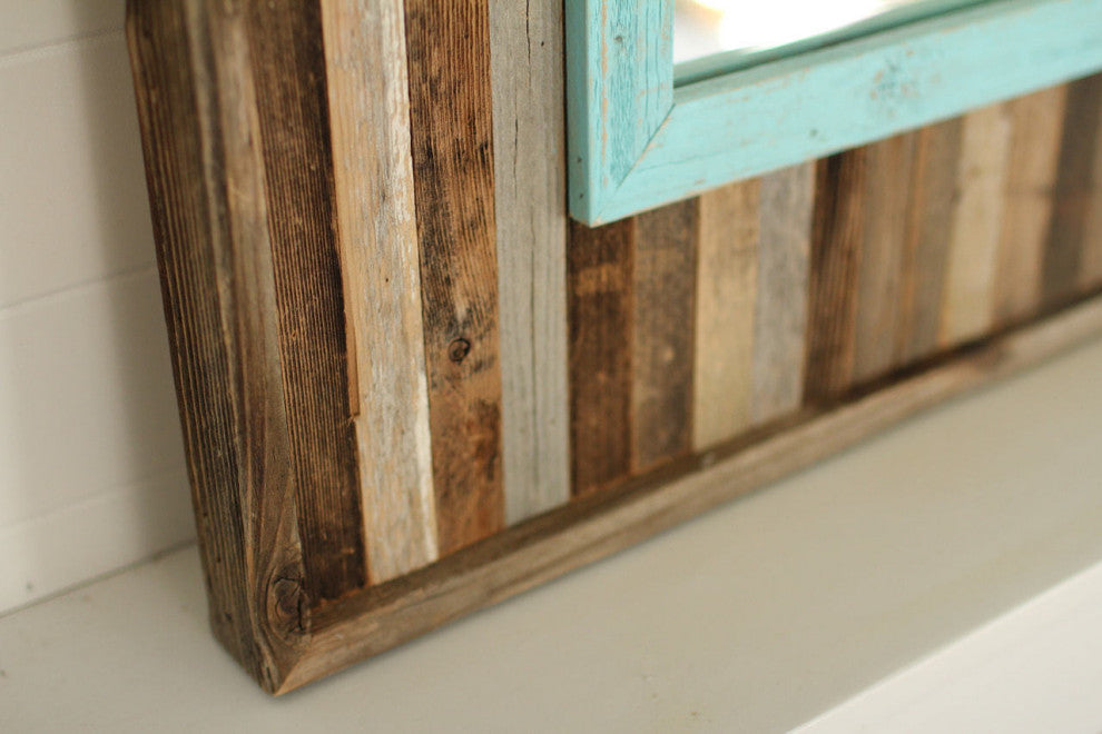 Summerland Barnwood Mirror 26"x35", White