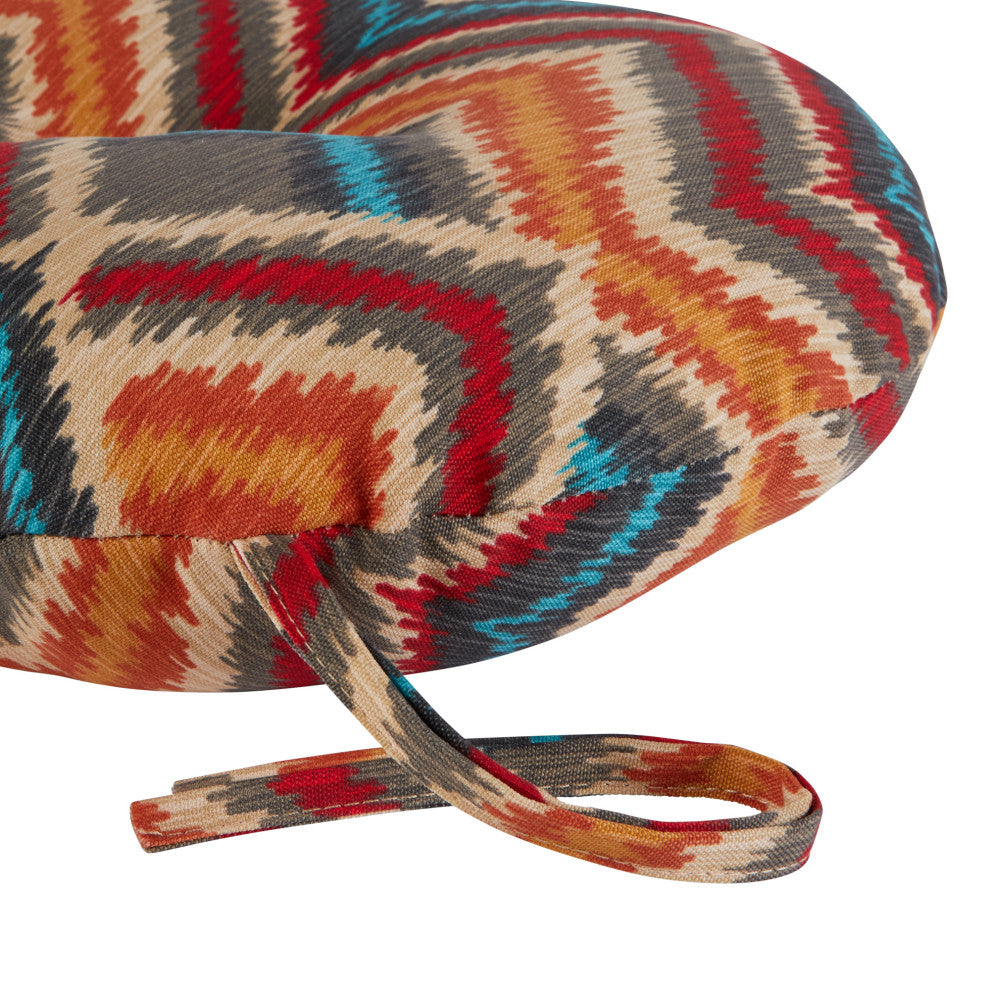 15" Round Outdoor Bistro Chair Cushion, Set of 4, Surreal
