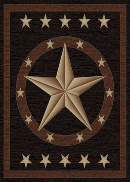 Western Star Ebony Rug, 5'3"x7'3"