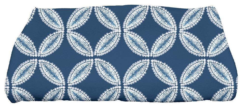 Tidepool, Geometric Print Bath Towel, Blue