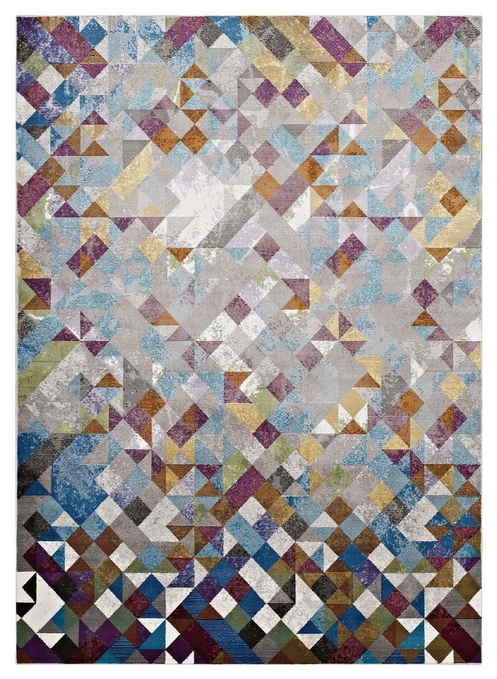 Lavendula Triangle Mosaic 8x10 Area Rug