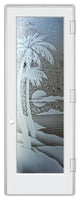 Interior Prehung Door or Interior Slab Door - Palm Sunset - Primed - 30" x...