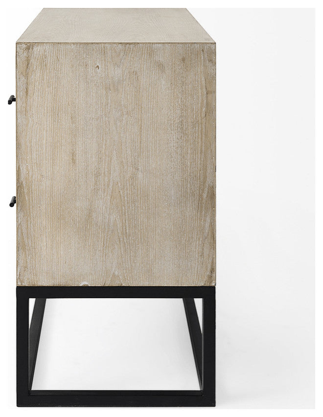 Rustic Modern Light Wash Two Drawer Chest