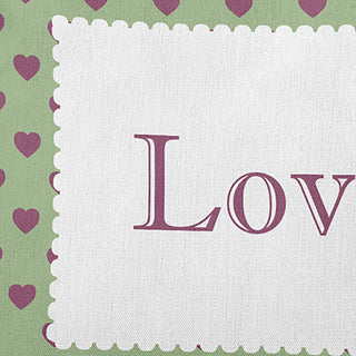 Love Decorative Throw Pillow, Fresh Green, 26"x 26"