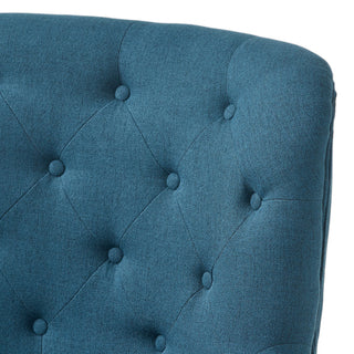 GDF Studio Annelia Tufted Fabric Club Chair, Navy Blue