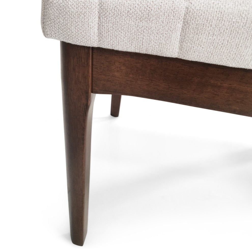 Elisson Mid Century Modern Channel Stitch Dining Chairs, Set of 6, Lig