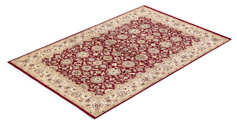 Mogul, One-of-a-Kind Hand-Knotted Area Rug Orange, 4' 1" x 6' 3"