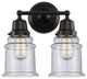 Innovations 623-2W-BK-G184 2-Light Bath Vanity Light, Matte Black
