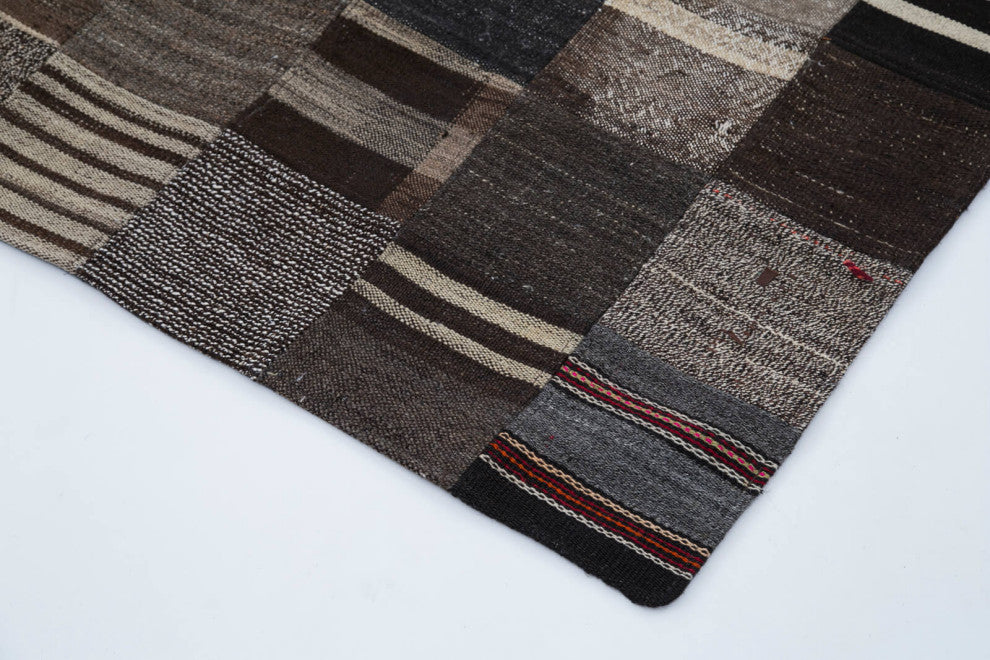 Rug N Carpet - Handmade Turkish 6' 7'' x 9' 10'' Vintage Patchwork Kilim Rug