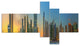 Business Bay and Downtown Dubai, Cityscape Canvas Art Print, 60"x32", 5 panels