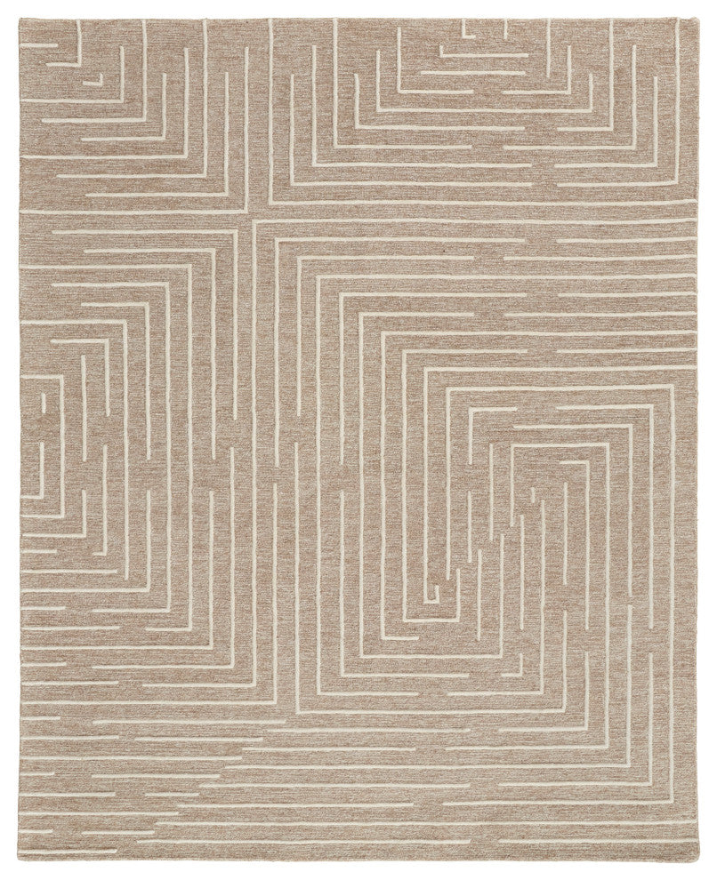 Fenner T8003 Transitional/Farmhouse/Casual Area Rug, 8'x10'