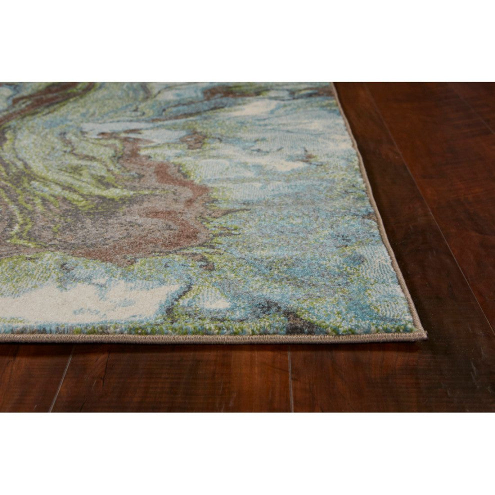 KAS Illusions 6203 Seafoam Watercolors Area Rug, 6'7"x9'6"