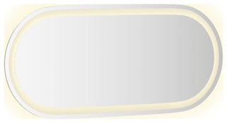 vidaXL LED Bathroom Mirror Wall Mounted Bathroom Vanity Mirror with Lights Oval