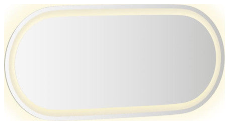 vidaXL LED Bathroom Mirror Wall Mounted Bathroom Vanity Mirror with Lights Oval