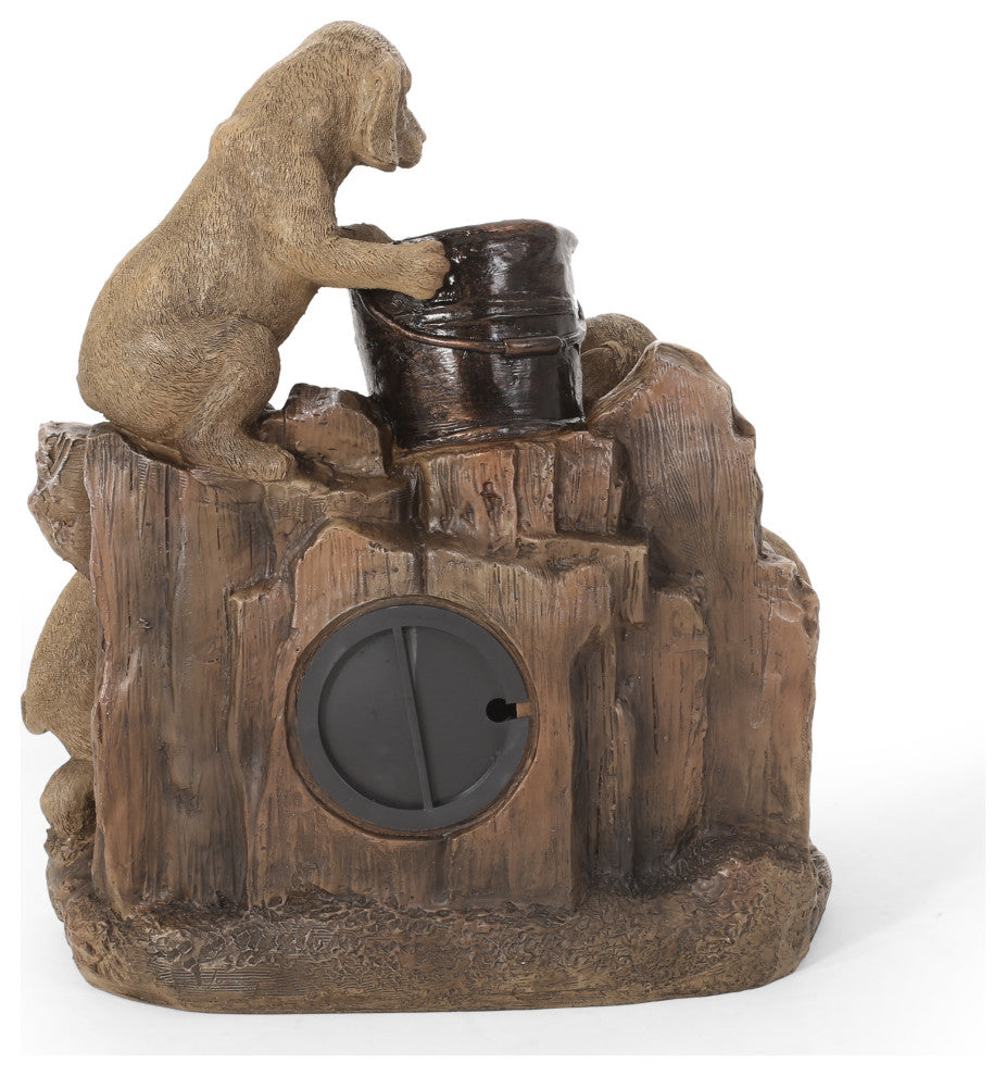 Tignall Outdoor Puppy Fountain, Light Brown