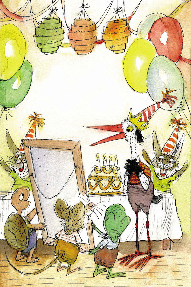 "Birthday Party" Painting Print on Canvas by Curtis