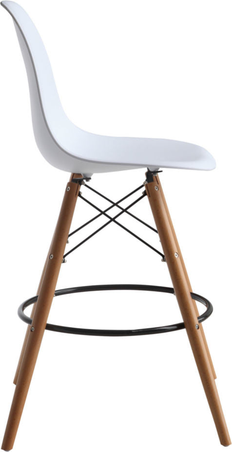Modern Classics Woodleg Counter Chair Round Base, White