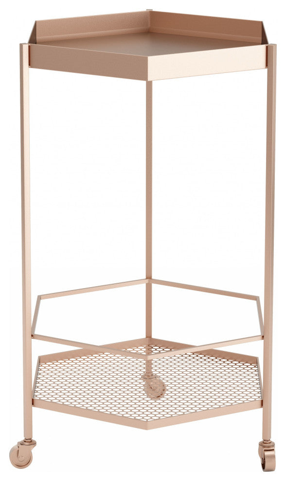 Hex Bar Cart Gold
