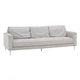 Vari Textured Velvet Lounge Sofa, Light Grey
